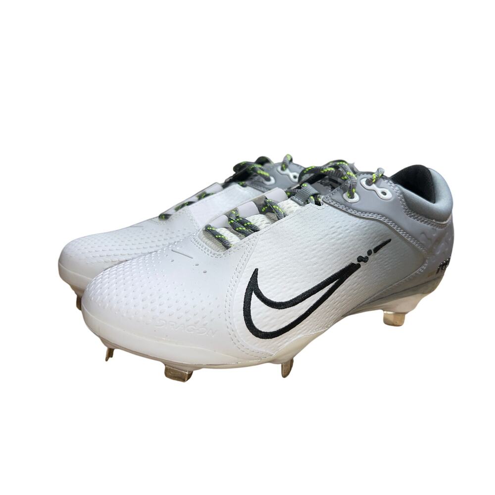 Nike Women's Hyperdiamond 4 Elite Softball Cleat Grey/White/Black Size 9.5 9 1/2
